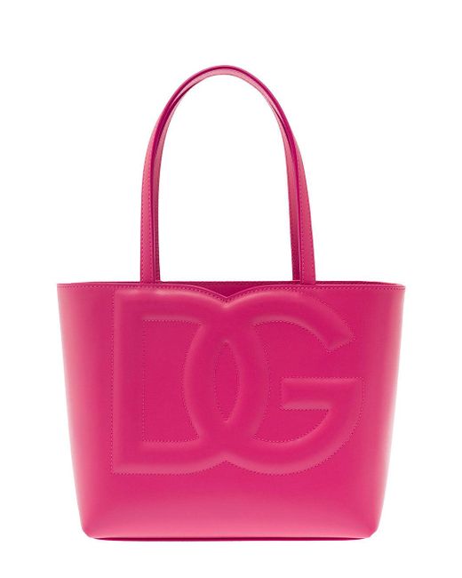 Dolce & Gabbana Pink Fuchsia Shoulder Bag With Logo Dg