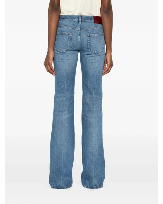 Gucci Blue Flare Pants