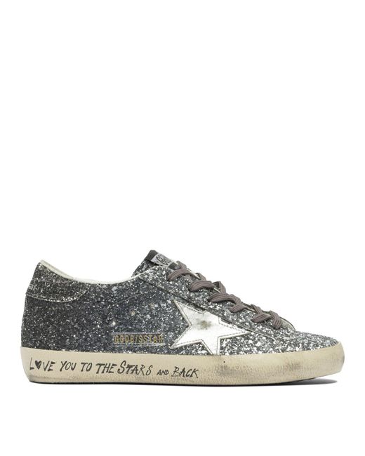 Golden Goose Women's Gray Super-star Sneakers Slip-on Silver