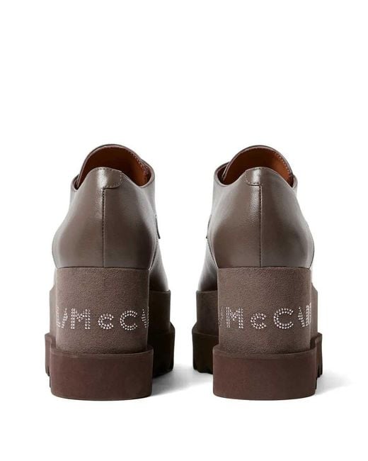 Stella McCartney Brown Elyse Logo Derbies