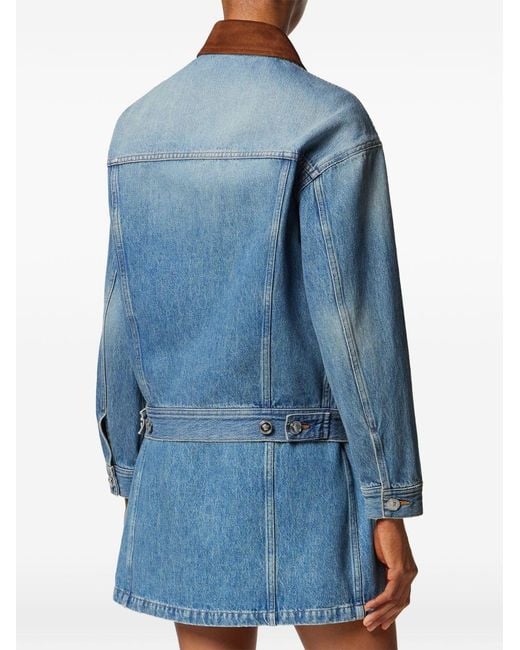 Versace Blue Denim Cotton Jacket