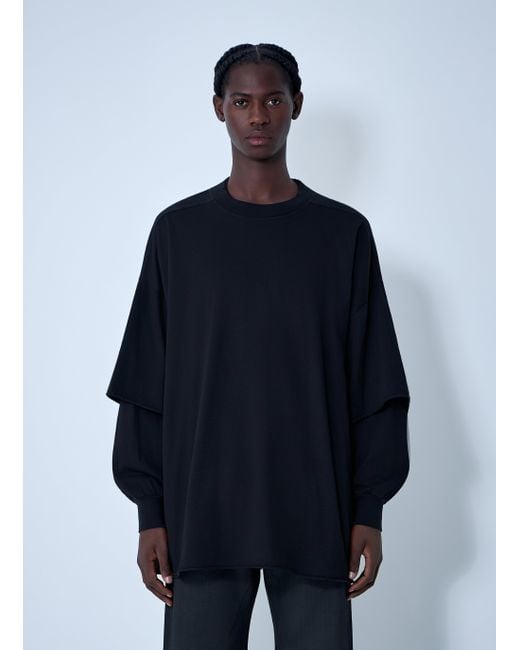 Rick Owens Blue Drkshdw Tommy Hustler Sweat T-Shirt for men