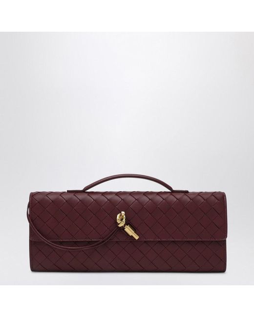 Bottega Veneta Red Andiamo Clutch Barolo With Handle