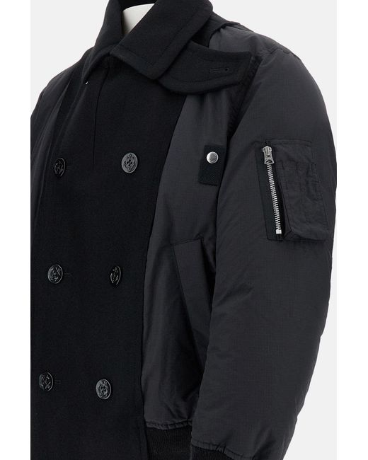 Sacai Black Puffer Jacket for men