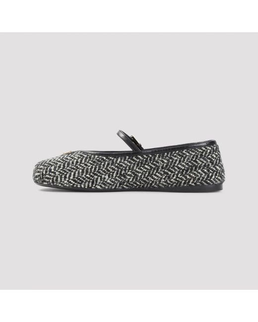 Prada Gray Ballerina