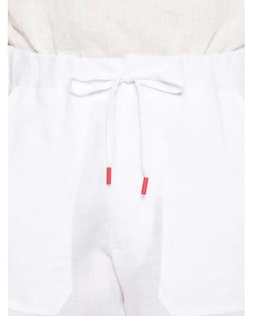 Kiton White 'Utilitarian' Pants for men