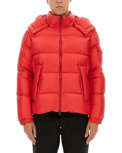 Moncler Red Down Jacket "Couyere" for men