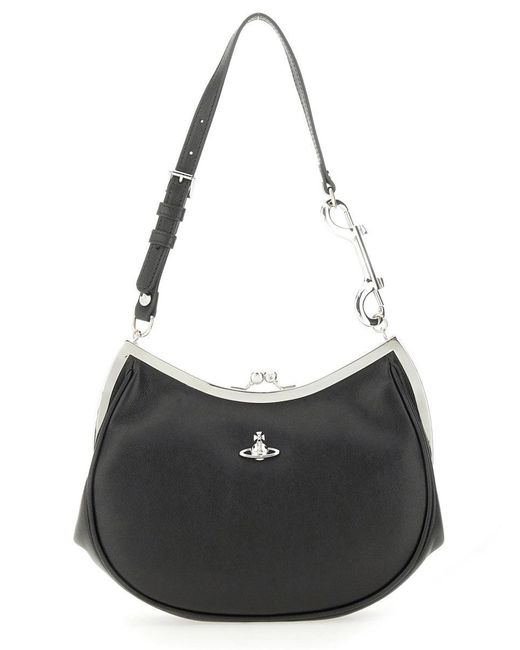 Vivienne Westwood Black Bag With Logo Plaque for men