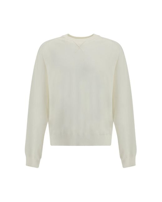 Jacquemus White Crew-Neck Sweater for men