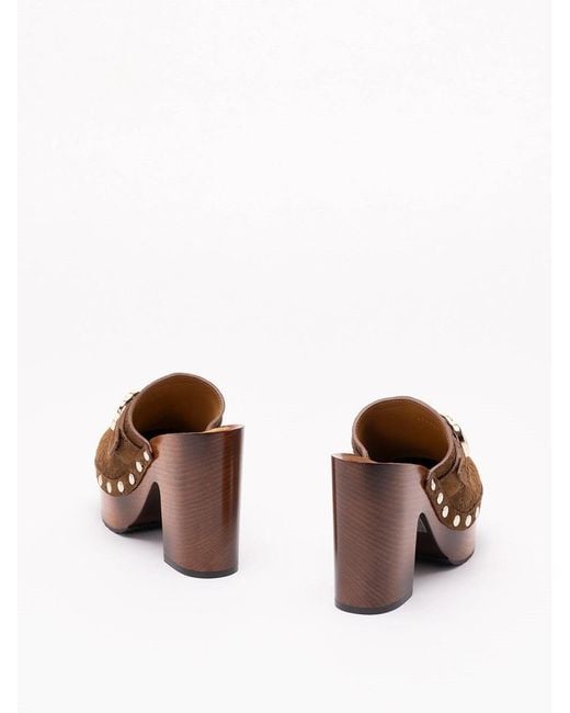Gucci Brown 'Marmont' Clogs