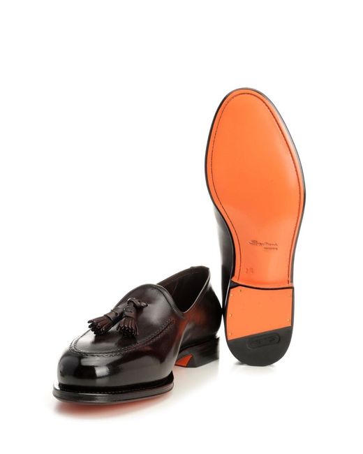 Santoni Brown Mocassin Andrew for men