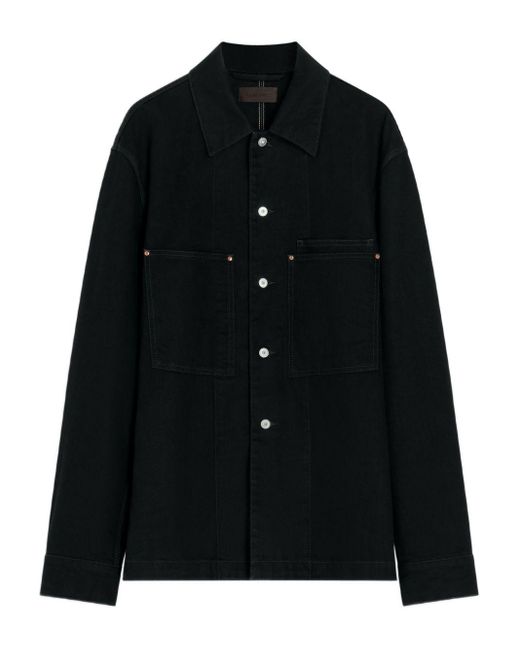 Lemaire Black Cotton Overshirt for men