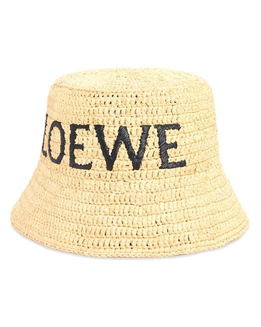 Loewe Metallic Rafia Bucket Hat
