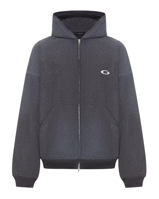 Balenciaga Gray Cotton Hoodie for men