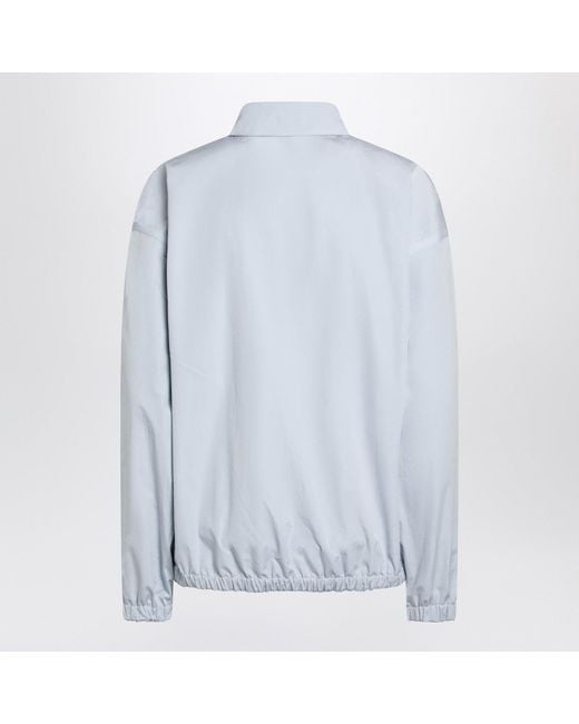 Prada Blue Reversible Light Jacket With Check Pattern