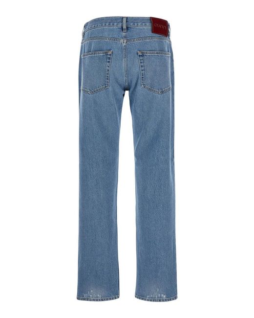Gucci Blue Light Jeans With Rossa Ancora Patch for men