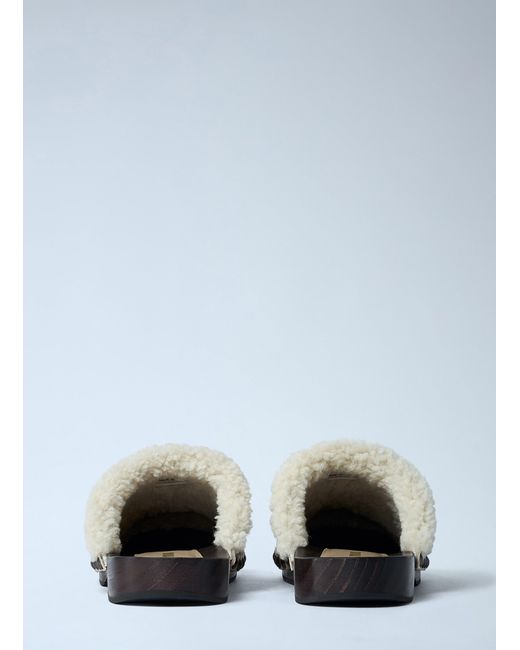 Miu Miu White Suede Clogs