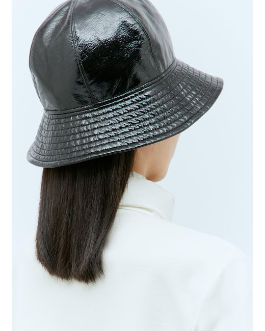Moncler Gray Logo Patch Bucket Hat