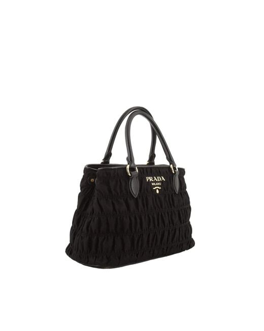 Prada Black Gaufre Nylon Handbag
