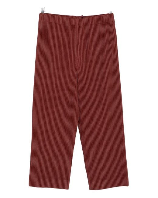 Homme Plissé Issey Miyake Red Homme Plisse' Issey Miyake Pleated Trousers for men
