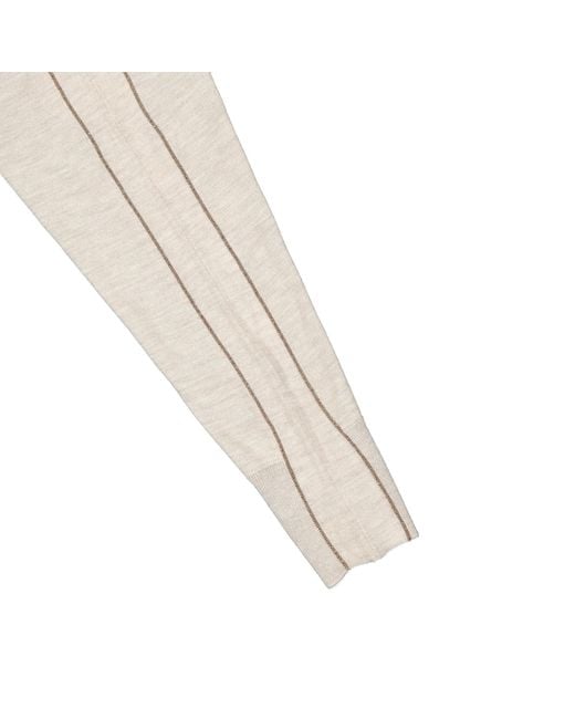 Brunello Cucinelli White C Mere And Silk Pullover