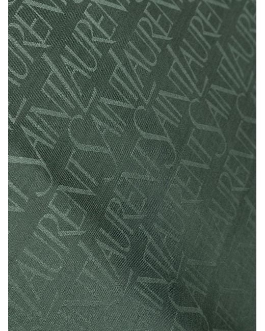 Saint Laurent Green Sciarpa Jacquard