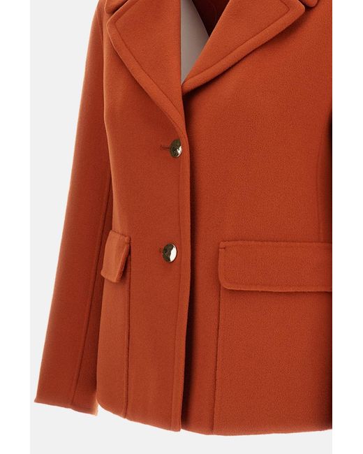 Max Mara Orange Sissy Single Breast Jacket