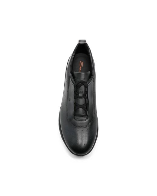Santoni Black Trainers for men