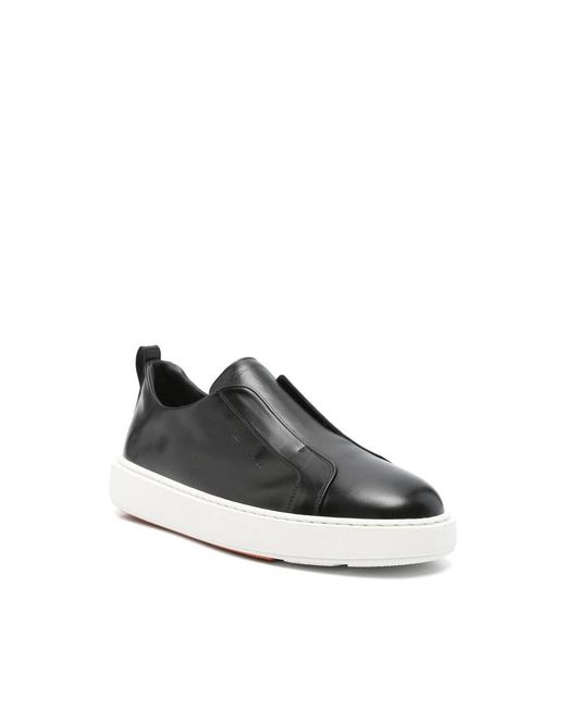 Santoni Black Sneakers for men