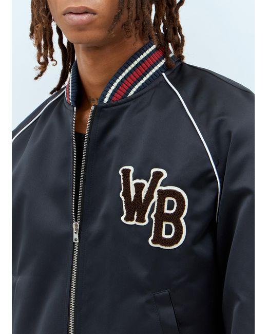 Wales Bonner Blue Marvel Bomber Jacket for men