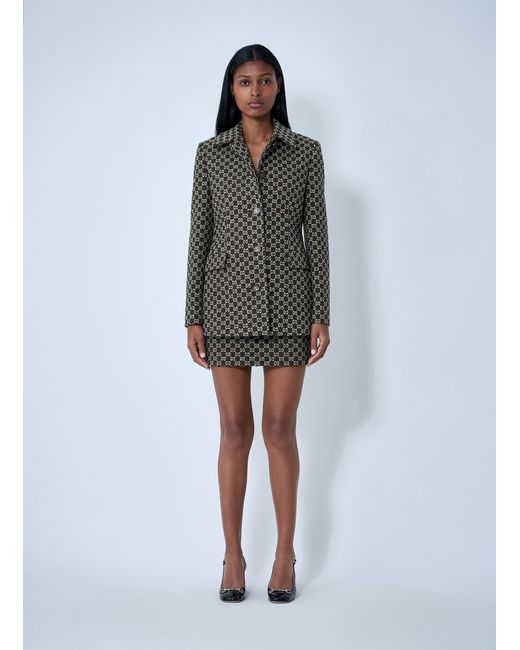 Gucci Gray Gg Bouclã Jacket