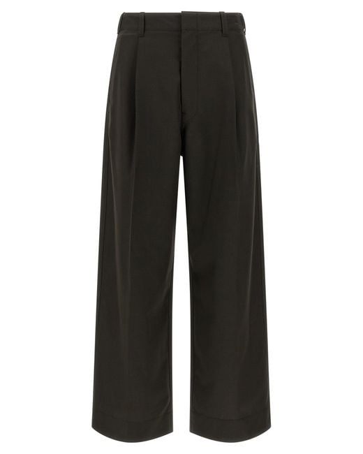 Lemaire Black 'Single Pleat' Pants for men