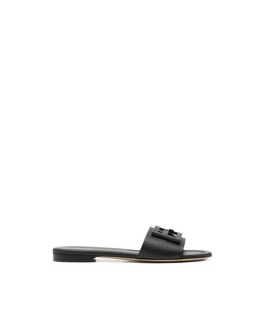 Fendi Black Flip-Flops & Slides