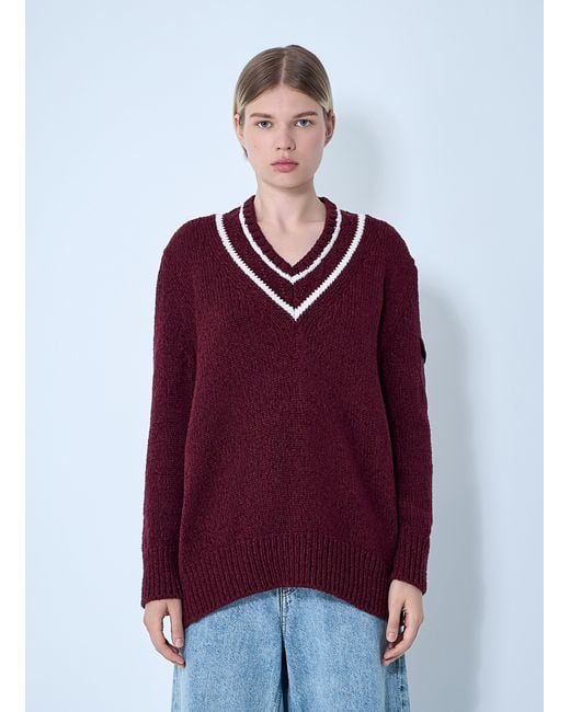 Moncler Red Wool Sweater
