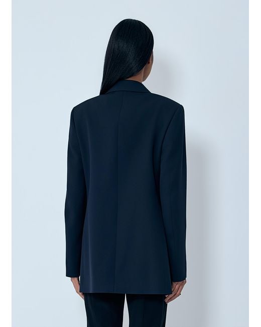 Jil Sander Blue Double-Breasted Wool Blazer