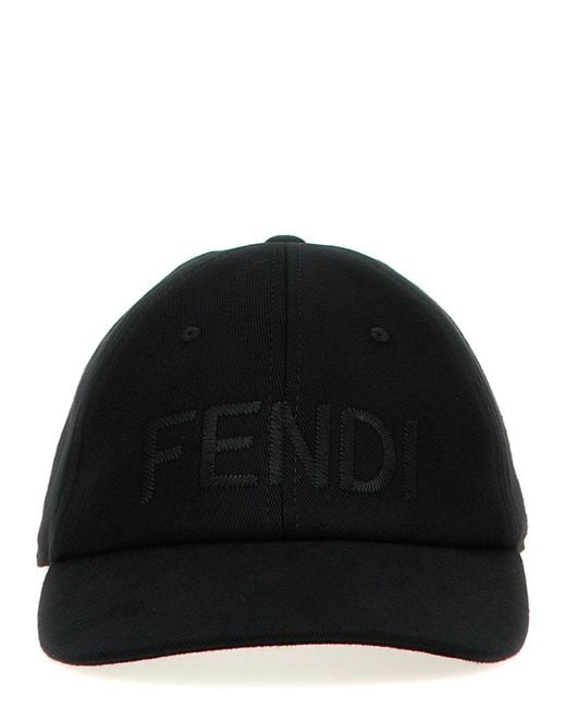 Fendi Black Logo Cap for men