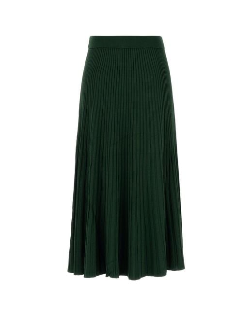 Zimmermann Green Dark Viscose Blend Skirt