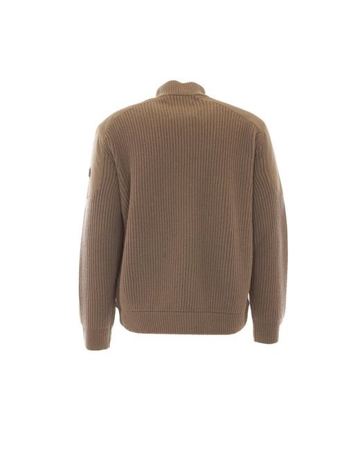 Moose Knuckles Brown Magnus Knit Down Jacket for men
