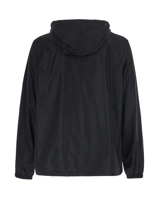 Burberry Black 'Clapton' Jacket With Logo Patch On The Front for men