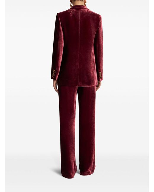 Etro Red Viscose-Silk Chic Outerwear Jacket