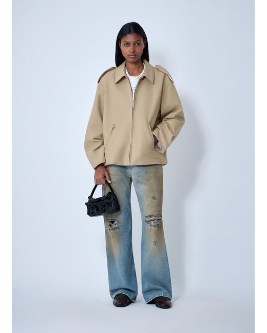 Acne Natural Cotton Satin Jacket