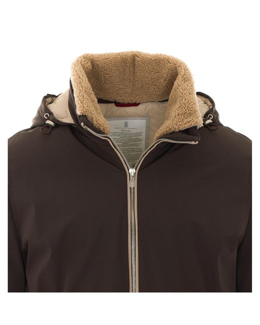 Brunello Cucinelli Brown Down Jacket for men