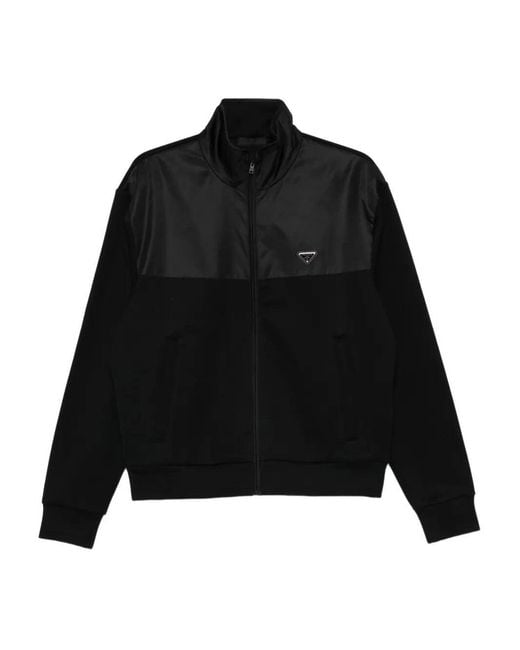 Prada Black Cotton And Re-Nylon Jacket for men