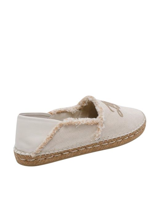 Jimmy Choo White Avi Flat Espadrilles