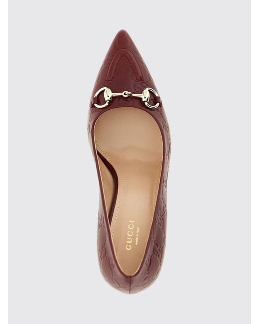 Gucci Pink Erin Leather Pumps With Gg Monogram