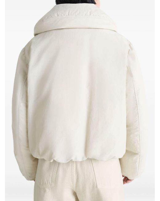 Lemaire White Boxy Short Puffer Jacket