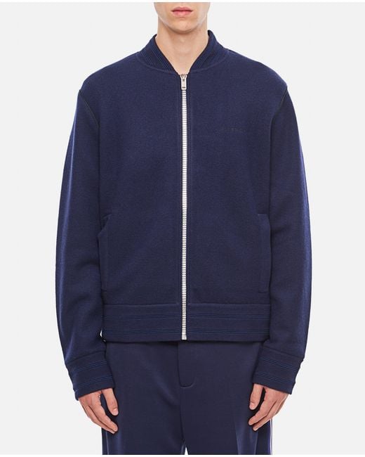 Givenchy Blue Knitted Varsity Jacket for men