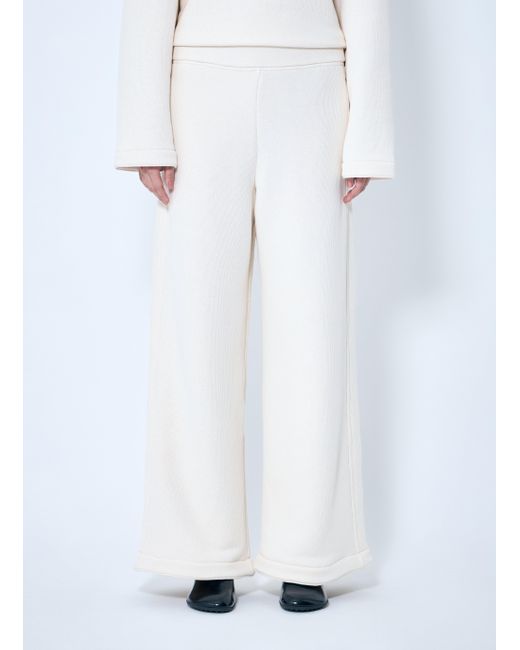 Max Mara White Knit Track Pants