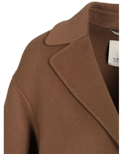 Max Mara Brown Single-Breasted Double Wool Jacket