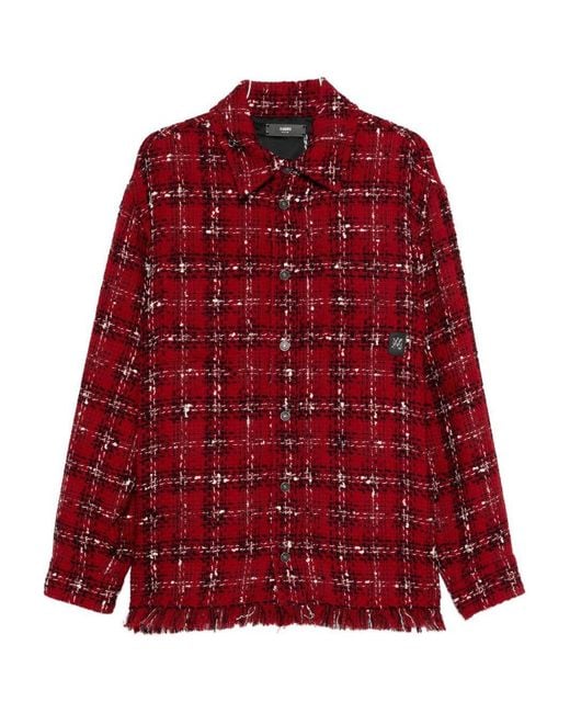 Amiri Red Tweed Jackets for men